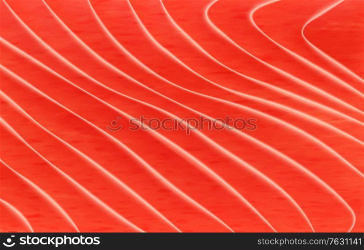 Salmon fish meat background texture pattern, vector fillet for sushi food. Orange red salmon fish background, Japanese cuisine dish, sushi and sashimi raw seafood cooking filet. Salmon fish meat background texture pattern fillet