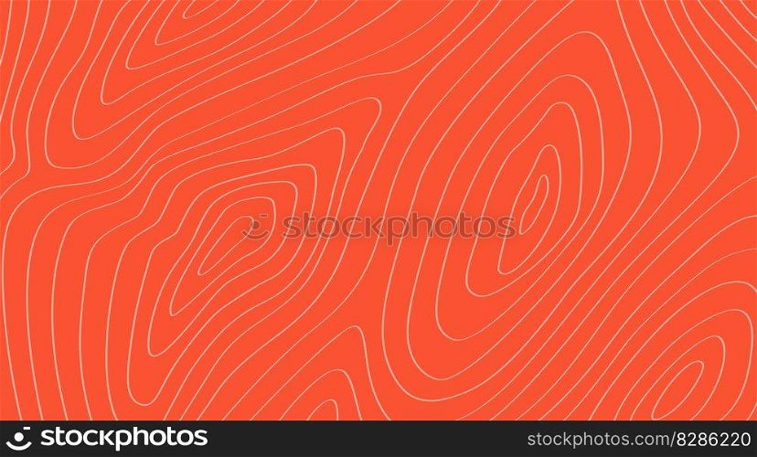 Salmon fish meat pattern, texture background. Vector orange colored trout fish fillet with white circular streaks. Realistic seafood raw steak slice closeup view for japanese restaurant menu. Salmon fish meat pattern, texture background