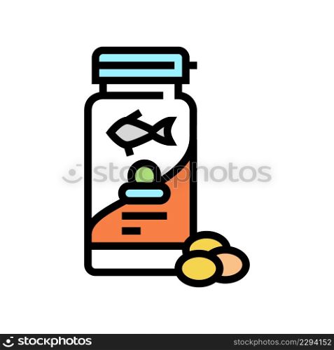 salmon omega3 oil color icon vector. salmon omega3 oil sign. isolated symbol illustration. salmon omega3 oil color icon vector illustration