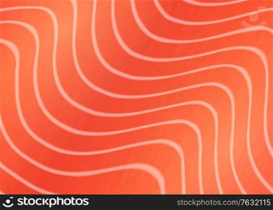 Salmon or trout fish meat background, texture pattern, vector fillet for sushi food. Salmon or trout fish red orange fillet pattern background, Japanese cuisine dish, sushi and sashimi seafood cooking. Salmon trout fish meat background, texture pattern