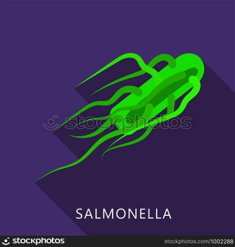 Salmonella icon. Flat illustration of salmonella vector icon for web design. Salmonella icon, flat style