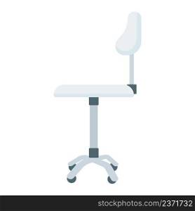 Salon chair for hair stylist semi flat color vector object. Full sized item on white. Hairdressing tool. Salon equipment simple cartoon style illustration for web graphic design and animation. Salon chair for hair stylist semi flat color vector object