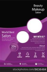 Salon flyer Royalty Free Vector Image