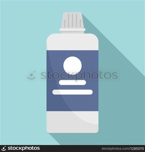 Salon hair dye bottle icon. Flat illustration of salon hair dye bottle vector icon for web design. Salon hair dye bottle icon, flat style