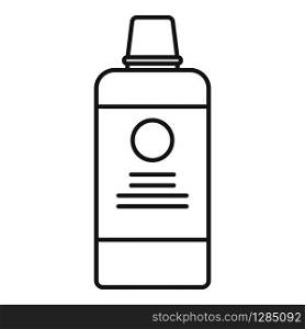 Salon hair dye bottle icon. Outline salon hair dye bottle vector icon for web design isolated on white background. Salon hair dye bottle icon, outline style