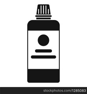 Salon hair dye bottle icon. Simple illustration of salon hair dye bottle vector icon for web design isolated on white background. Salon hair dye bottle icon, simple style