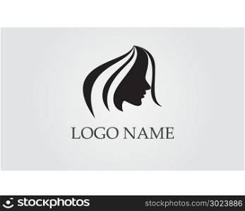 Salon hair woman and face logo and symbols