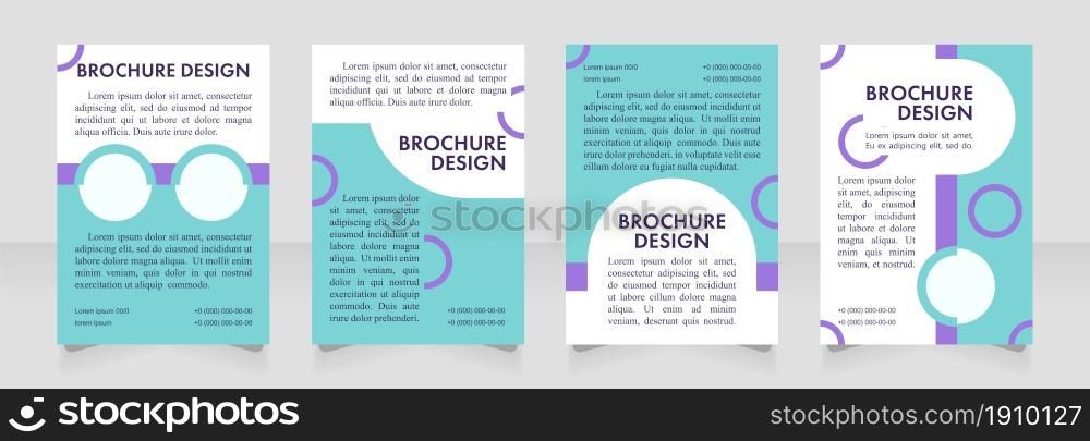 Salon promotion blank brochure layout design. Attracting customers. Vertical poster template set with empty copy space for text. Premade corporate reports collection. Editable flyer paper pages. Salon promotion blank brochure layout design