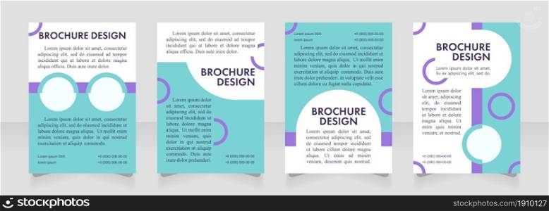 Salon promotion blank brochure layout design. Attracting customers. Vertical poster template set with empty copy space for text. Premade corporate reports collection. Editable flyer paper pages. Salon promotion blank brochure layout design
