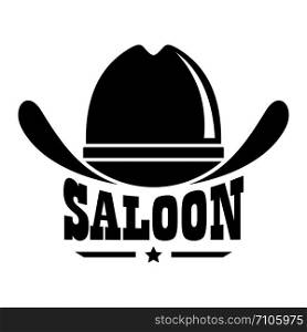 Saloon logo. Simple illustration of saloon vector logo for web design isolated on white background. Saloon logo, simple style