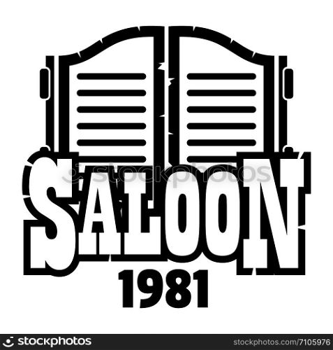 Saloon texas logo. Simple illustration of saloon texas vector logo for web design isolated on white background. Saloon texas logo, simple style