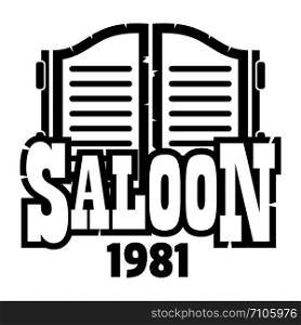 Saloon texas logo. Simple illustration of saloon texas vector logo for web design isolated on white background. Saloon texas logo, simple style