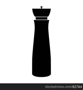 Salt and pepper mill it is black icon . Simple style .. Salt and pepper mill it is black icon .