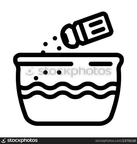 salt dumpling line icon vector. salt dumpling sign. isolated contour symbol black illustration. salt dumpling line icon vector illustration