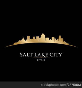 Salt Lake city Utah skyline silhouette. Vector illustration