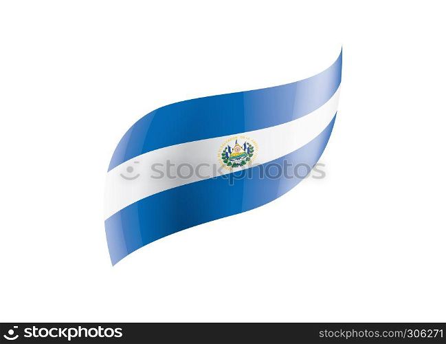 Salvador national flag, vector illustration on a white background. Salvador flag, vector illustration on a white background