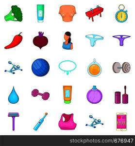 Salve icons set. Cartoon set of 25 salve vector icons for web isolated on white background. Salve icons set, cartoon style