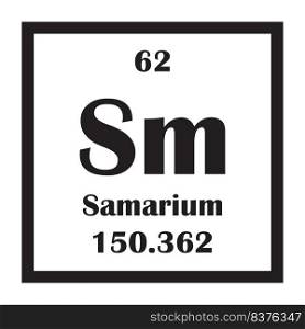 Samarium chemical element icon vector illustration design