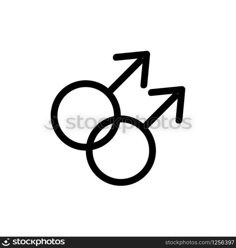 same-sex marriage icon vector. Thin line sign. Isolated contour symbol illustration. same-sex marriage icon vector. Isolated contour symbol illustration