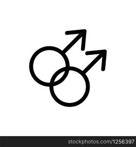 same-sex marriage icon vector. Thin line sign. Isolated contour symbol illustration. same-sex marriage icon vector. Isolated contour symbol illustration