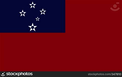 Samoa flag image for any design in simple style. Samoa flag image