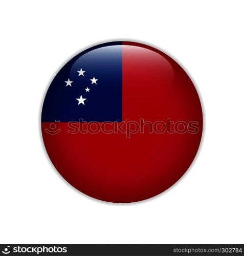 Samoa flag on button