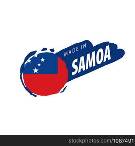 Samoa flag, vector illustration on a white background. Samoa flag, vector illustration on a white background.