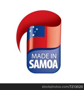 Samoa flag, vector illustration on a white background. Samoa flag, vector illustration on a white background.