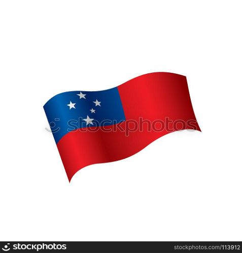 Samoa flag, vector illustration. Samoa flag, vector illustration on a white background