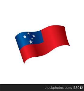 Samoa flag, vector illustration. Samoa flag, vector illustration on a white background
