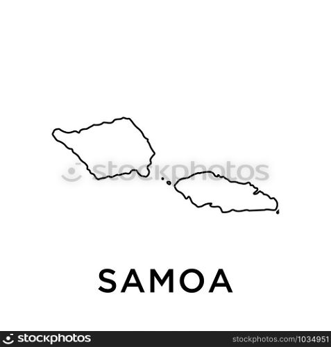 Samoa map icon design trendy