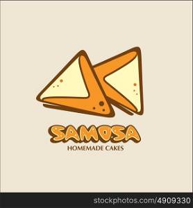 Samosa. Vector logo. A home bakery.