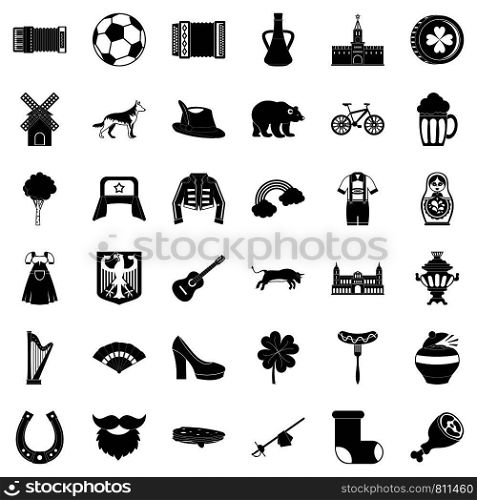 Samovar icons set. Simple style of 36 samovar vector icons for web isolated on white background. Samovar icons set, simple style