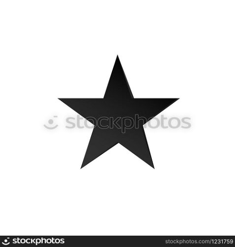 sample of a black star with sharp edges on a white background