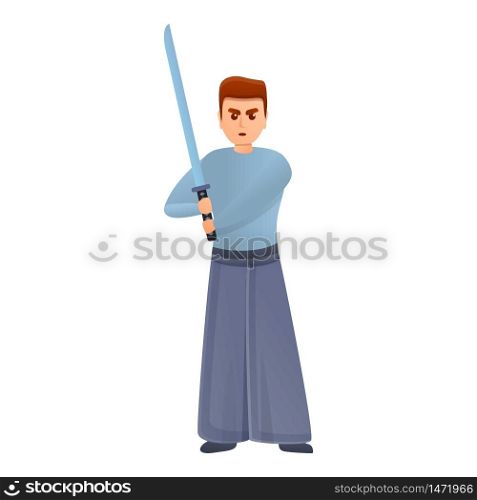 Samurai icon. Cartoon of samurai vector icon for web design isolated on white background. Samurai icon, cartoon style