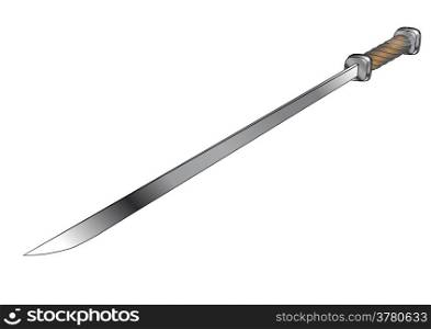 samurai sword isolated on a white background