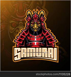 Samurai warrior mascot logo design