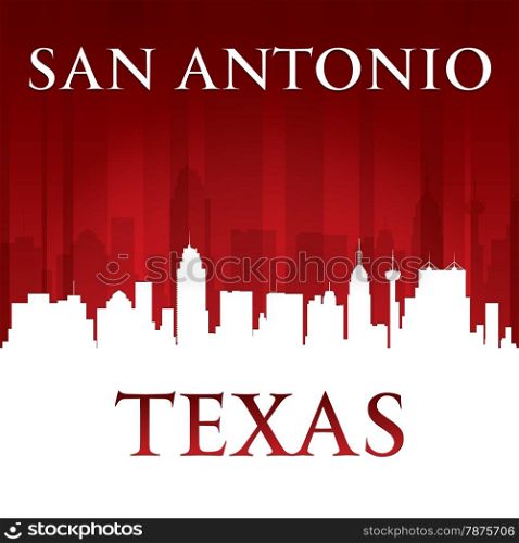 San Antonio Texas city skyline silhouette. Vector illustration
