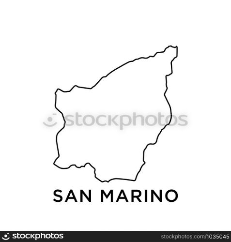 San Marino map icon design trendy