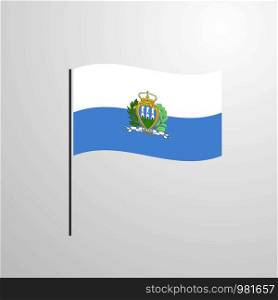 San Marino waving Flag
