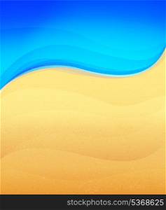 Sand and sea. Vector background