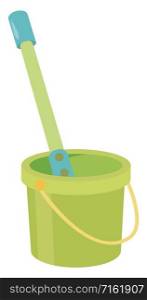 Sand bucket, illustration, vector on white background.