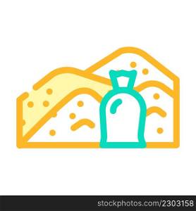 sand building material color icon vector. sand building material sign. isolated symbol illustration. sand building material color icon vector illustration