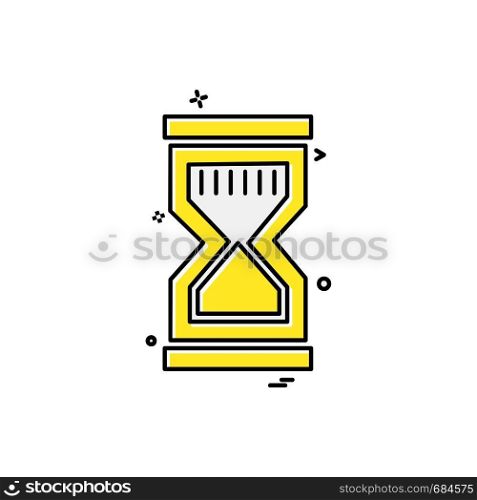 Sand clock icon design vector