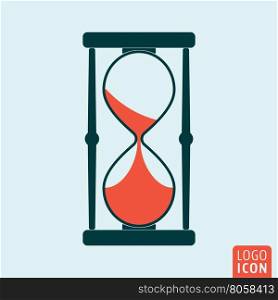 Sand clock icon. Sand clock icon. Hourglass or sandglass symbol. Vector illustration.