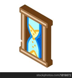 sand clock isometric icon vector. sand clock sign. isolated symbol illustration. sand clock isometric icon vector illustration