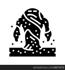 sand monster glyph icon vector. sand monster sign. isolated symbol illustration. sand monster glyph icon vector illustration