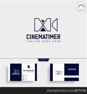 sand timer cinema entertainment simple logo template vector illustration icon element isolated - vector file. sand timer cinema entertainment simple logo template vector illustration
