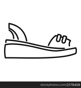 Sandal accessory icon outline vector. Woman shoe. Footwear slipper. Sandal accessory icon outline vector. Woman shoe