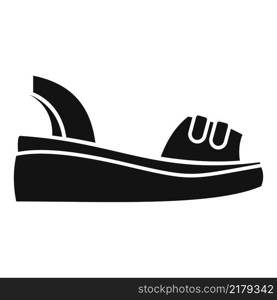 Sandal accessory icon simple vector. Woman shoe. Footwear slipper. Sandal accessory icon simple vector. Woman shoe